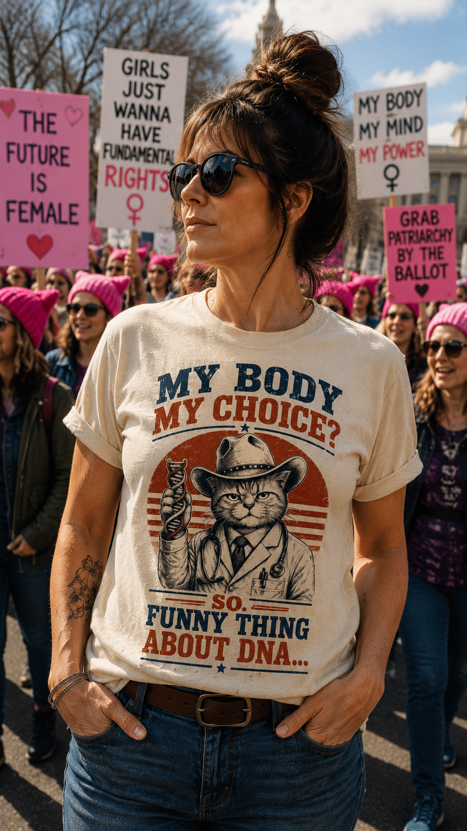 Pro Life Shirt My Body My Choice Funny Thing About DNA Men Women Conservative Christian Pro Life T-Shirt
