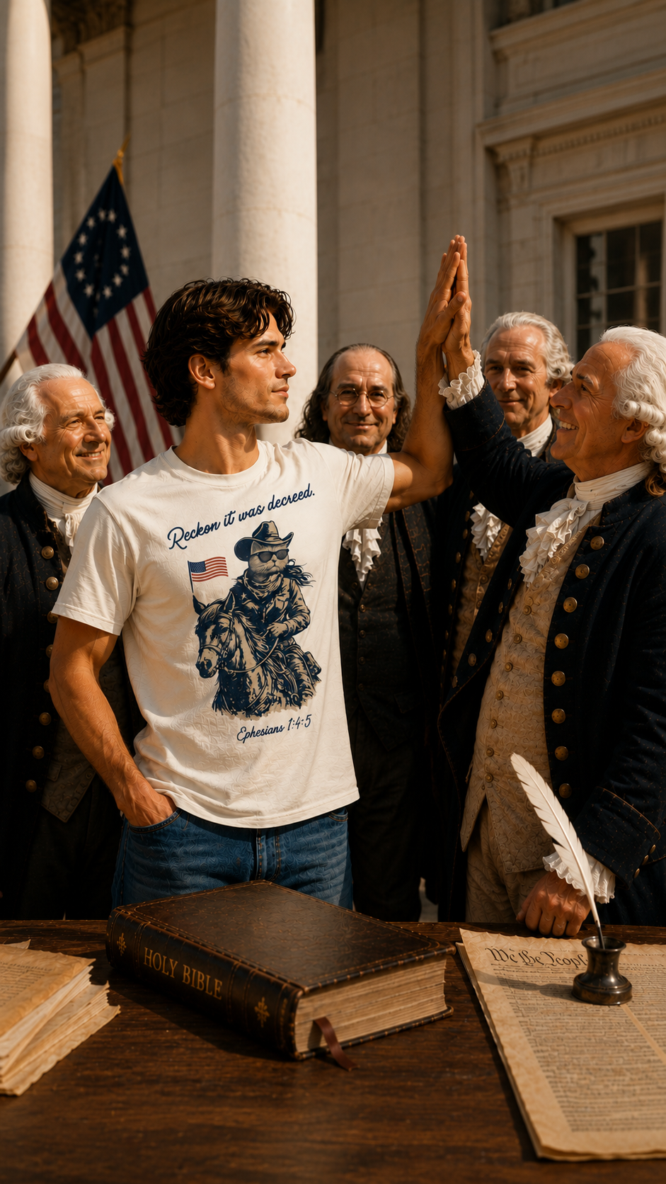 Reckon It Was Decreed | Cowboy Cat Christian Shirt For the Reformed