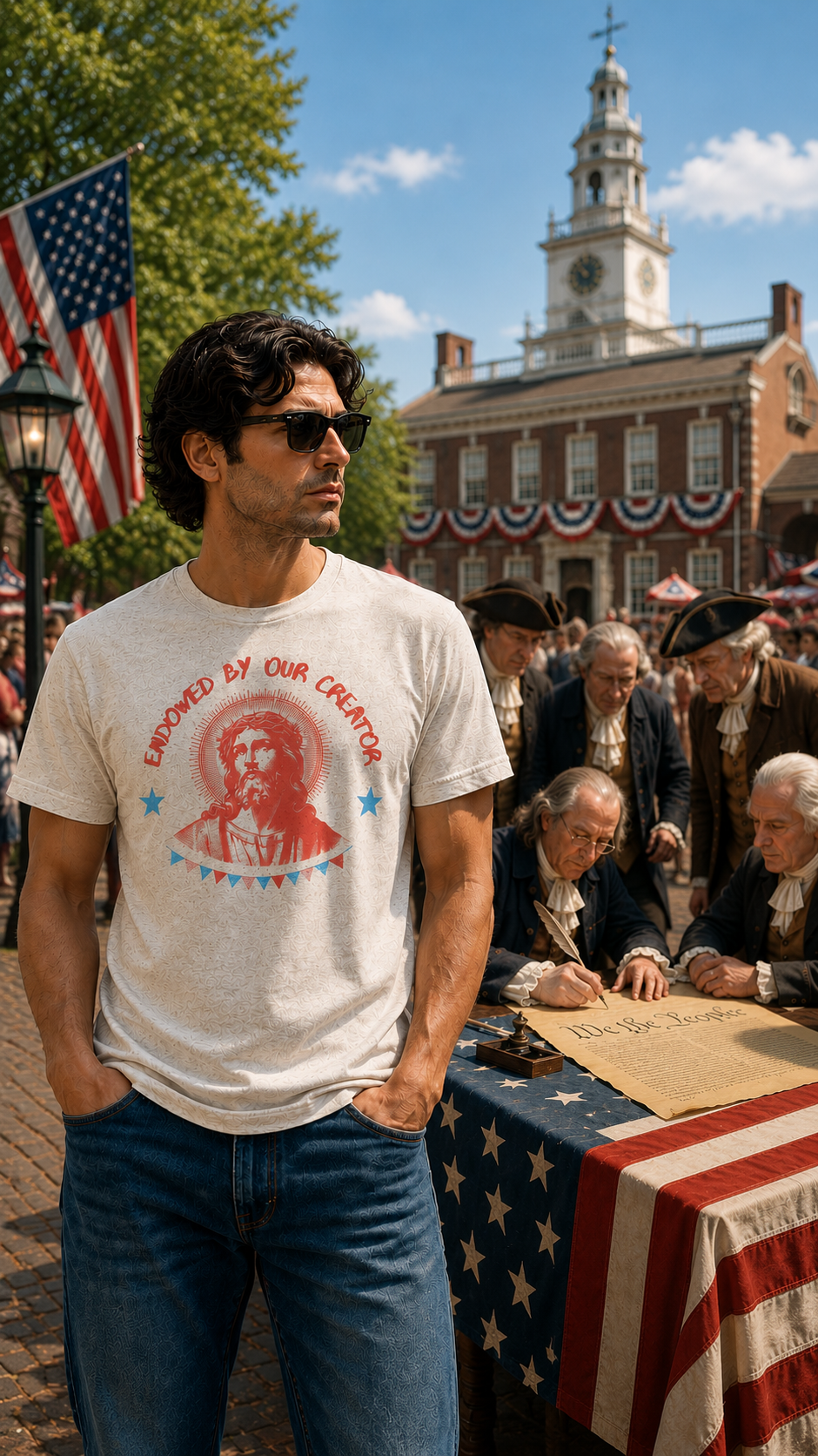 Endowed By Our Creator | Jesus Patriotic Christian T-Shirt